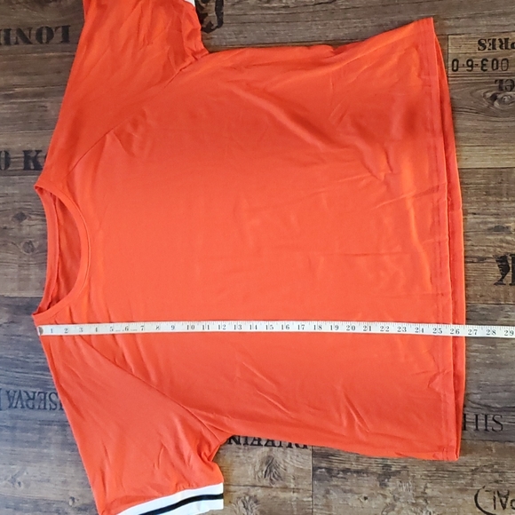 Shein, orange & white, short set, size 4X - Picture 13 of 14